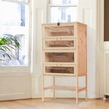 PawHut Hamsterkäfig Holz Maus