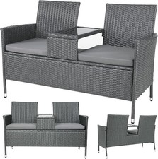 Gartenbank 2-Sitzer Polyrattan