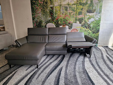 Hukla Ecksofa N2856 Echtleder Credo slate, Wallaway (motorischer Relaxsitz)