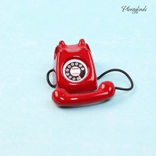 Miniatur Retro Telefon rot