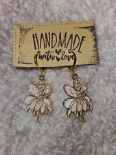 Ohrring Fee Elfe gold Ohrhänger Schmuck Nickelfrei DIY Unikat Handmade Gold