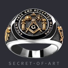Masonic Ring Freimaurer AF AM