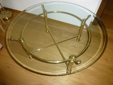 couchtisch rund Glas Messinggestell Originalrechnung vorhanden