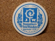 alter Bierdeckel Augustiner Bräu München 500 Jahre Reinheitsgebot aus Sammlung 