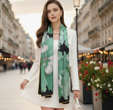 Designer Seidentuch grün