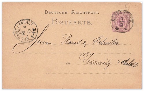 Ganzsache pfennige mit - ganzsache, 5