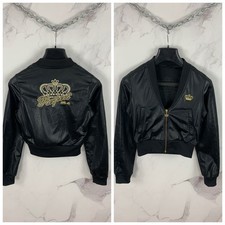 Y2K Adidas Missy Elliott Respect Me Black Cropped Damen Trainingsjacke Gr.36