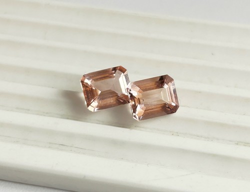 10x8 smaragdschliff peach - mm,