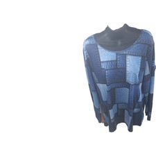 Shirt Langarm In Jeans Flicken aus Stoff Neuwertig??♥️