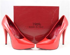 1969 Lackpumps Gr. 38 rot