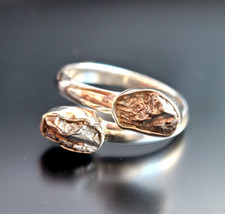 925 Sterling Silber Ring Campo Del Cielo Meteorit Echtschmuck