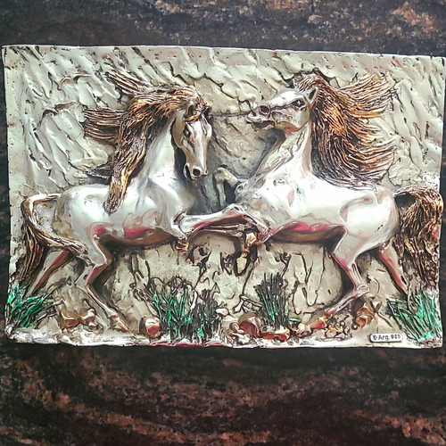 Metall wandbild pferde - metall, motiv