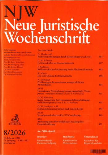 Njw 2026 neue - -, juristische