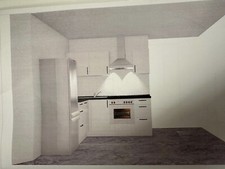 schöne helle Küche mit