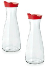 Karaffe 1 Liter mit Deckel rot