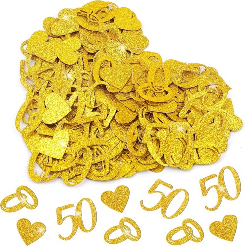 Goldene hochzeit konfetti - goldene,