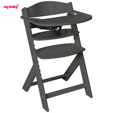 Hochstuhl (BabyLou) aus Buche in Anthrazit