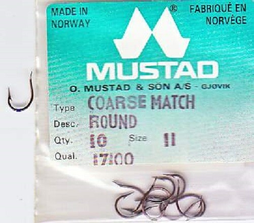 Mustad matchhaken brüniert - 10,