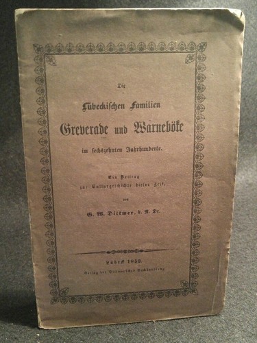 Die lübeckischen familien - die,