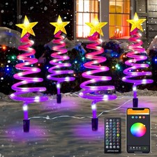 LED Weihnachtsbeleuchtung Garten Draussen Terrasse Lampe Rasenlicht Xmas Deko DE