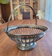 Korb mit Henkel, versilbert