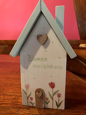 Dekohaus Holz 11x18cm mit