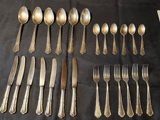 Antik  PAUL WIRTHS  90er Silber gepunzt 25 tlg. versilbertes Besteck