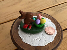 Miniatur Figurengruppe Osterhase Eier Puppenhaus Osterdeko Sammler