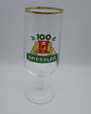 100 DRESSLER Bierglas Goldrand 0,2 L Germany