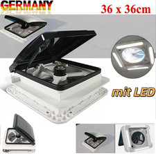 Wohnmobildach Abluftventilator 36*36 Lüfter Dachlüftung Entlüftung Luke Fenster