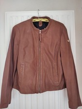 Damen Gypsy Leder Jacke Braun, Größe 40l42