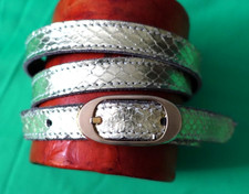 Damen Gürtel  echtes Schlangenleder in gold