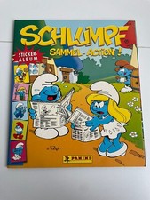 Schlumpf Sammel Action Panini Stickeralbum komplettmit Poster Sticker