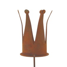 Rostiger Teelichthalter Krone