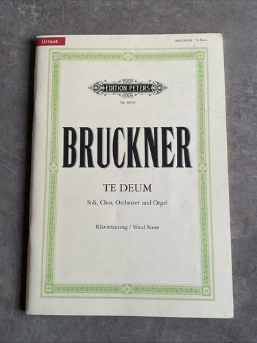 Klavierauszug bruckner deum - klavierauszug,