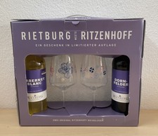 Rietburg meets Ritzenhoff 2 Gläser und 2 Flaschen Feinherber Wein 