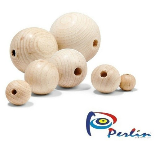Holzperlen natur rund buche - rund,