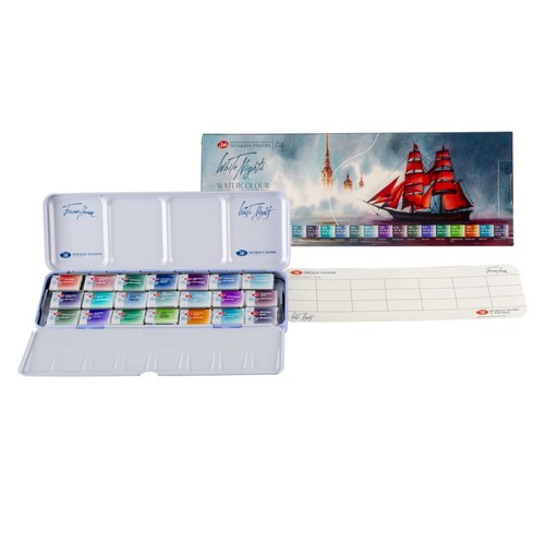 White nights aquarellfarben - white,