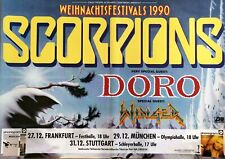 SCORPIONS - DORO - TOUR  1990 - orig. Concert Poster - Konzert Plakat  A1 xx