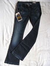 We Are Replay VD1097 Damen Blue Jeans Stretch W28/L34 x-low waist slim flare