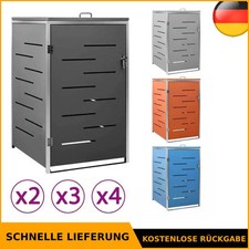 Mülltonnenbox Mülltonnenverkleidung Müllbox Mülltonnenhaus Edelstahl vidaXL