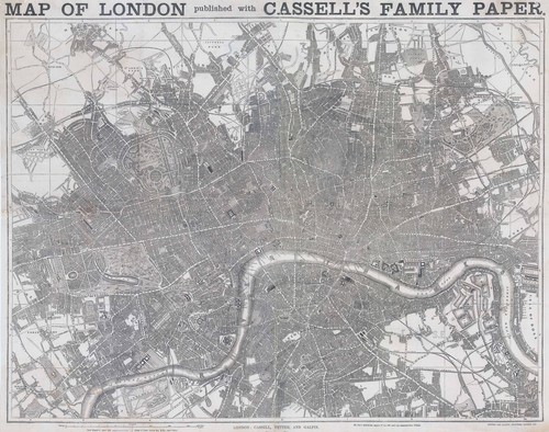 C1862 karte von london - c1862,