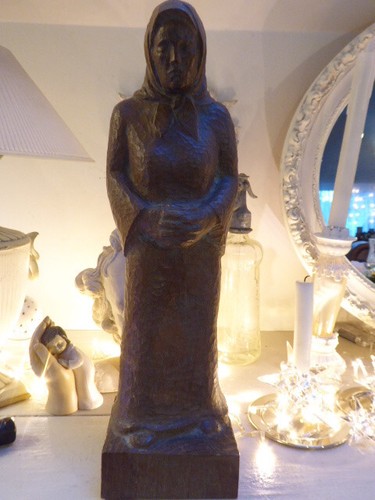 Holz skulptur figur betende - holz,
