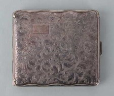 Hoka Alpacca Zigarettenetui 1930er Jahre Monogramm VB