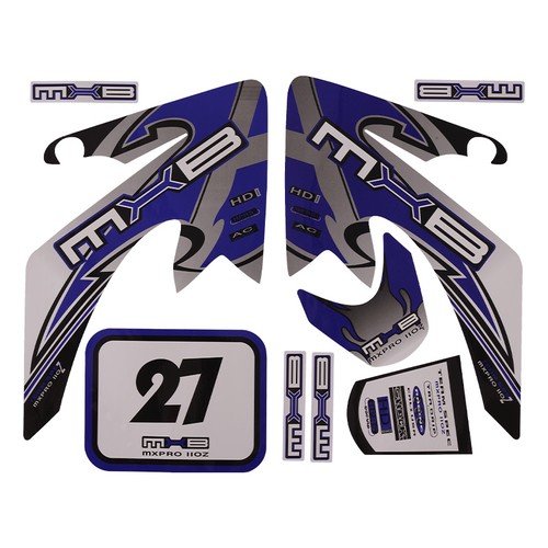Aufkleber set blau pit - set, x