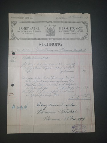 Rechnung hannover ernst - -,