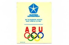 Aufkleber Stcker  Chrysler Corporation Olympia Sponsor USA Team 1982   D
