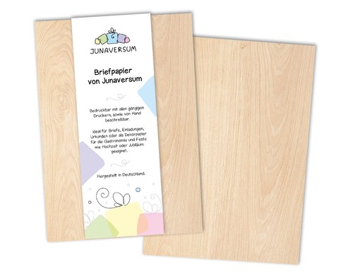 Briefpapier holz briefbogen - briefpapier,