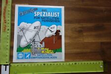 Alter Aufkleber TV Fernsehen Radio Telefon Internet Satellit WISI ORBIT