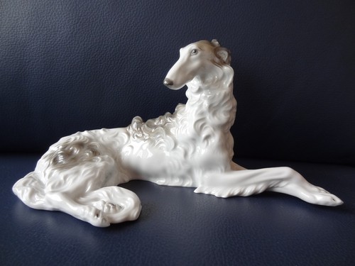 Porzellanfigur borzoi haas - haas, &